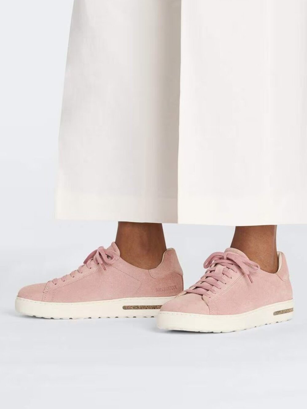 Birkenstock Bend Low Suede Leather Sneakers in Pink Clay Unisex Wm's 8.5 NEW - Picture 6 of 9